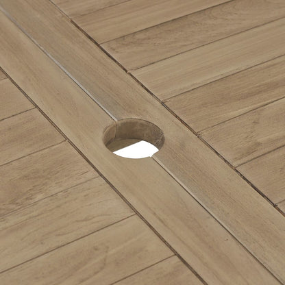 vidaXL Gartentisch Klappbar Grau 120x70x75 cm Massivholz Teak