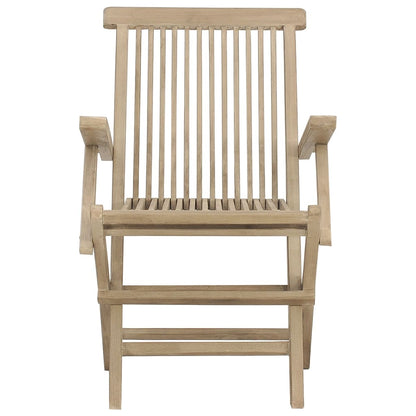 vidaXL Chaises de jardin 2 pcs Pliantes Gris 56x61x89 cm Bois de teck massif
