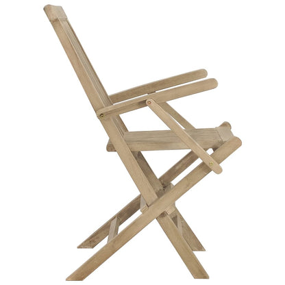 vidaXL Chaises de jardin 2 pcs Pliantes Gris 56x61x89 cm Bois de teck massif