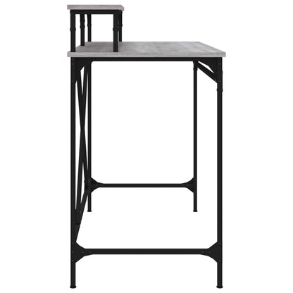 vidaXL Bureau Gris Sonoma 100x50x90 cm Bois d'ingénierie et fer