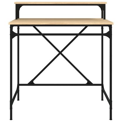vidaXL Schreibtisch Sonoma-Eiche 80x50x90 cm Holzwerkstoff und Eisen