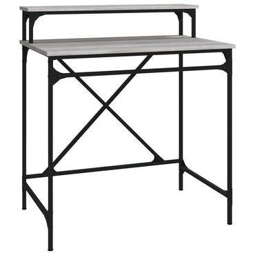 vidaXL Bureau Gris Sonoma 80x50x90 cm Bois d'ingénierie et fer