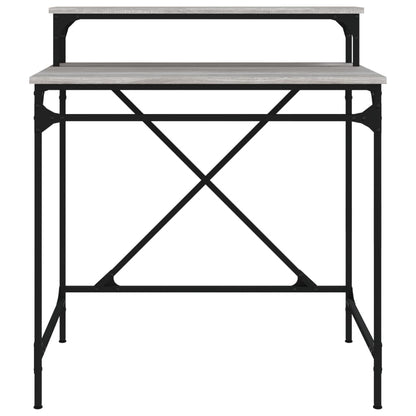 vidaXL Bureau Gris Sonoma 80x50x90 cm Bois d'ingénierie et fer