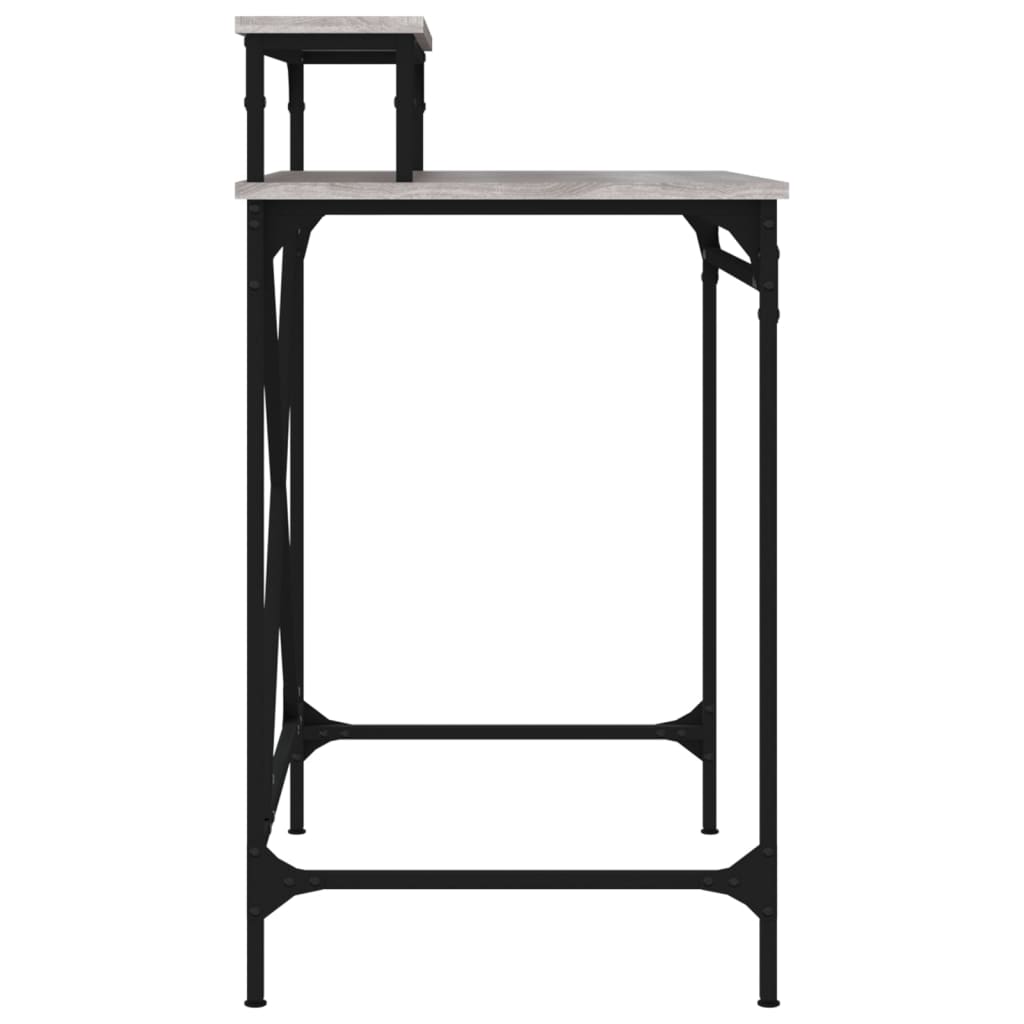 vidaXL Bureau Gris Sonoma 80x50x90 cm Bois d'ingénierie et fer