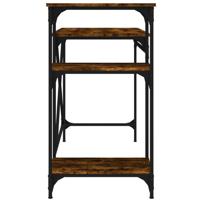 vidaXL Bureau avec étagère Chêne fumé 105x50x90 cm Bois d'ingénierie