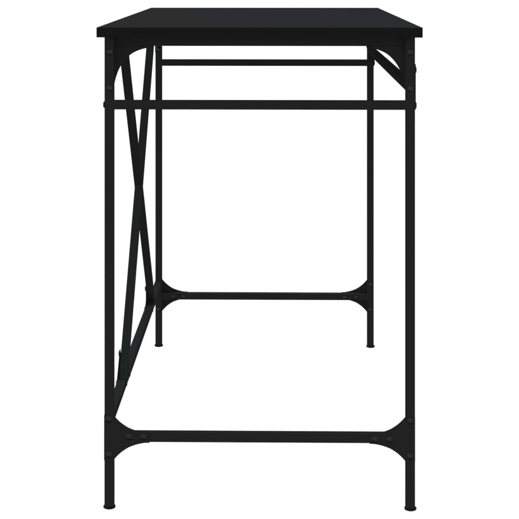 vidaXL Schreibtisch Schwarz 100x50x75 cm Holzwerkstoff und Eisen
