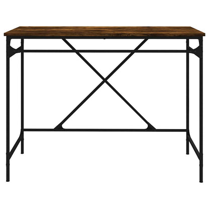 vidaXL Bureau chêne fumé 100x50x75 cm Bois d'ingénierie et fer