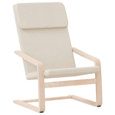 vidaXL Fauteuil relax crème tissu