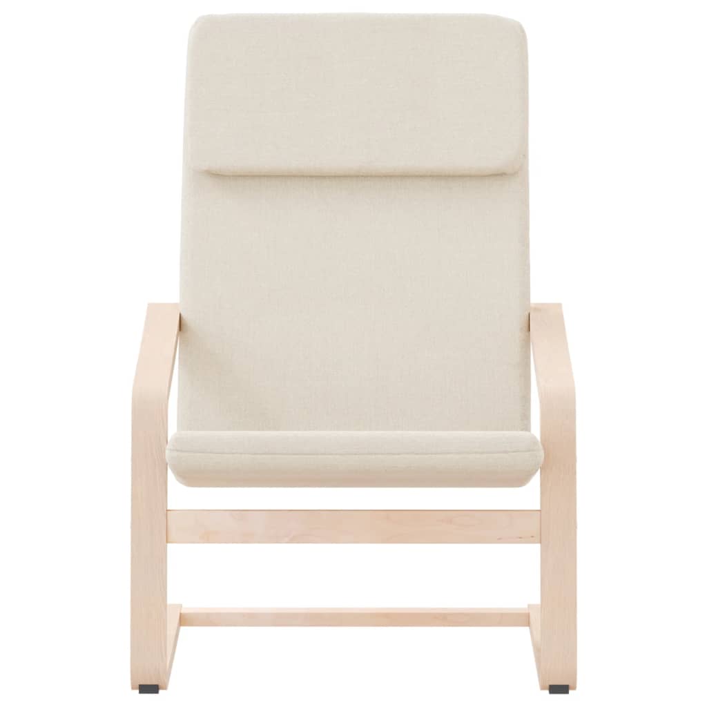 vidaXL Fauteuil relax crème tissu