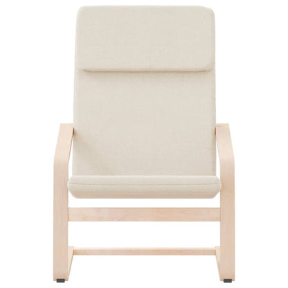 vidaXL Fauteuil relax crème tissu
