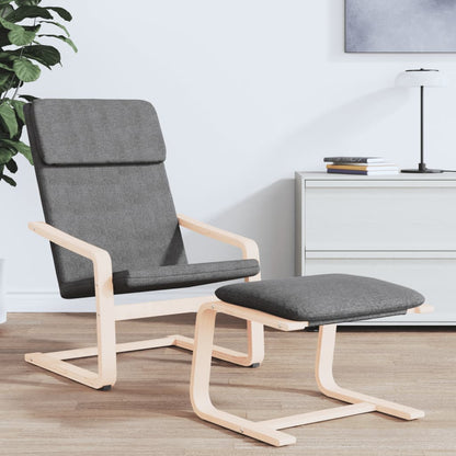 vidaXL Fauteuil de relaxation gris foncé en tissu
