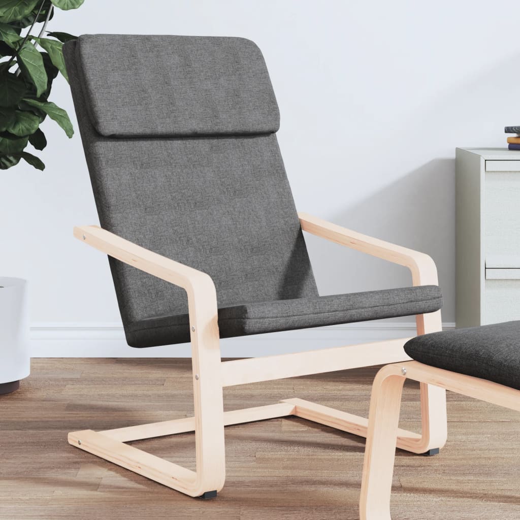 vidaXL Fauteuil de relaxation gris foncé en tissu