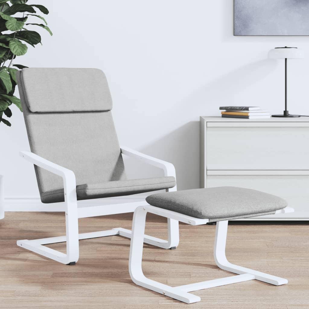 vidaXL Fauteuil relax Gris clair Tissu