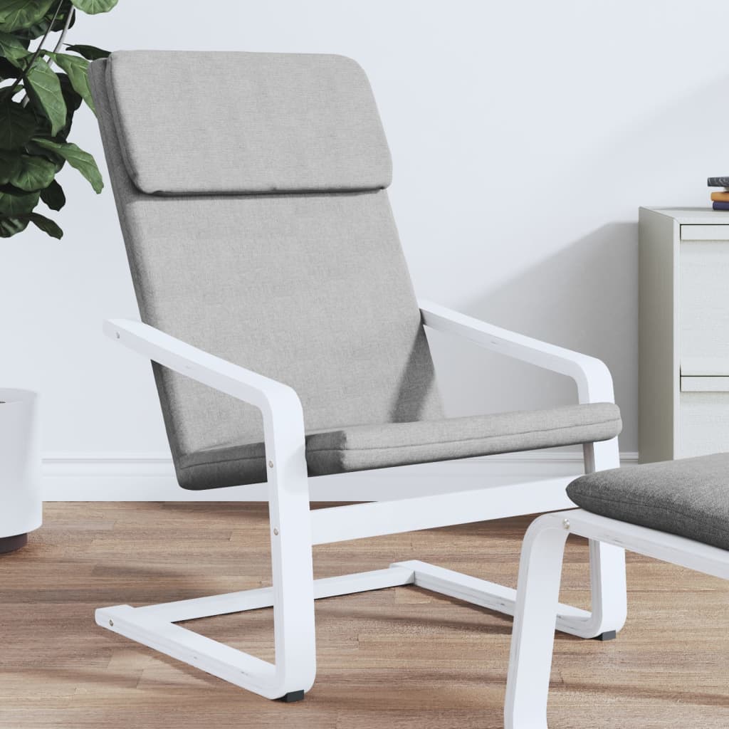 vidaXL Fauteuil relax Gris clair Tissu