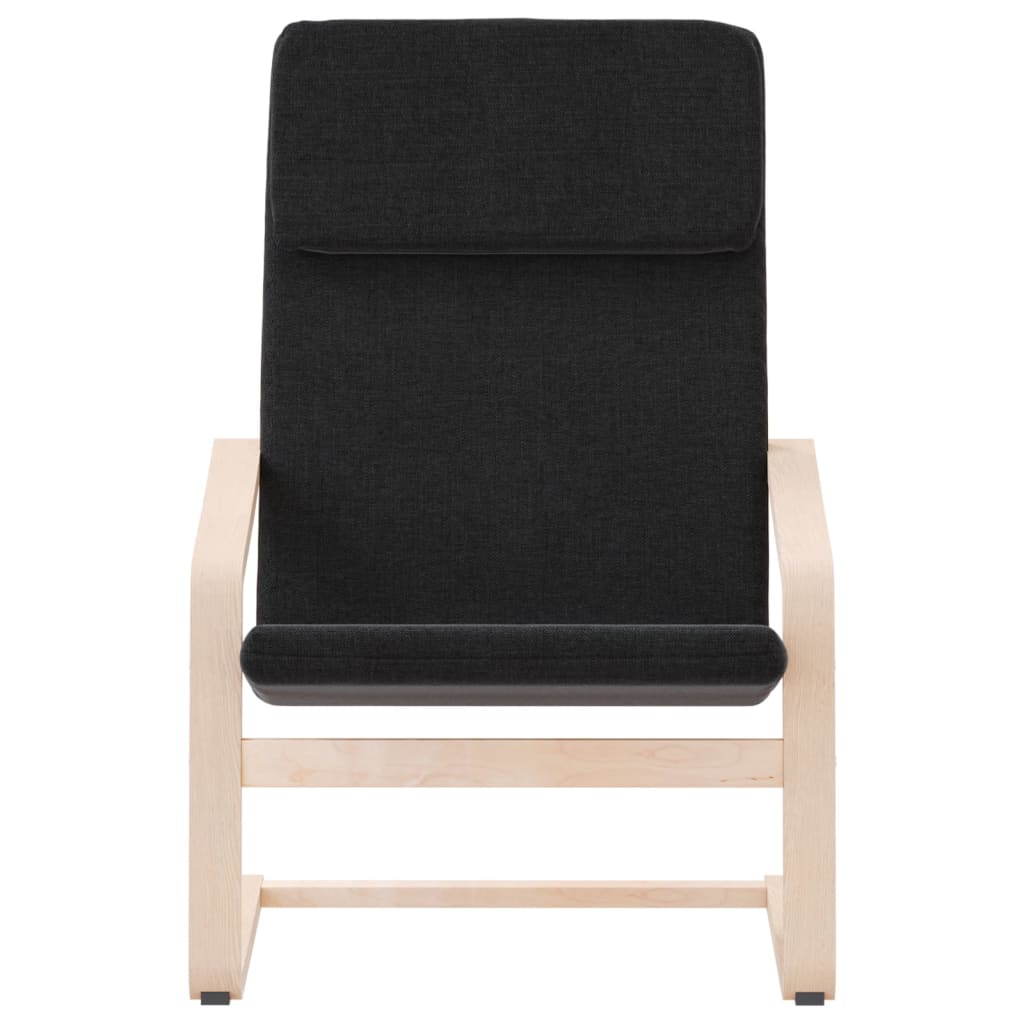 vidaXL Fauteuil de relaxation noir en tissu