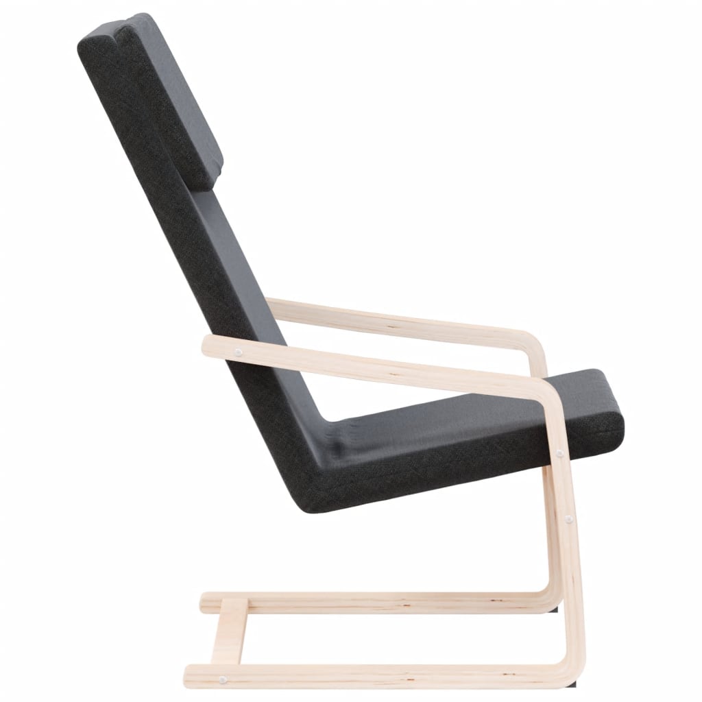 vidaXL Fauteuil de relaxation noir en tissu