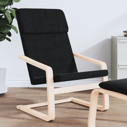 vidaXL Fauteuil de relaxation noir en tissu