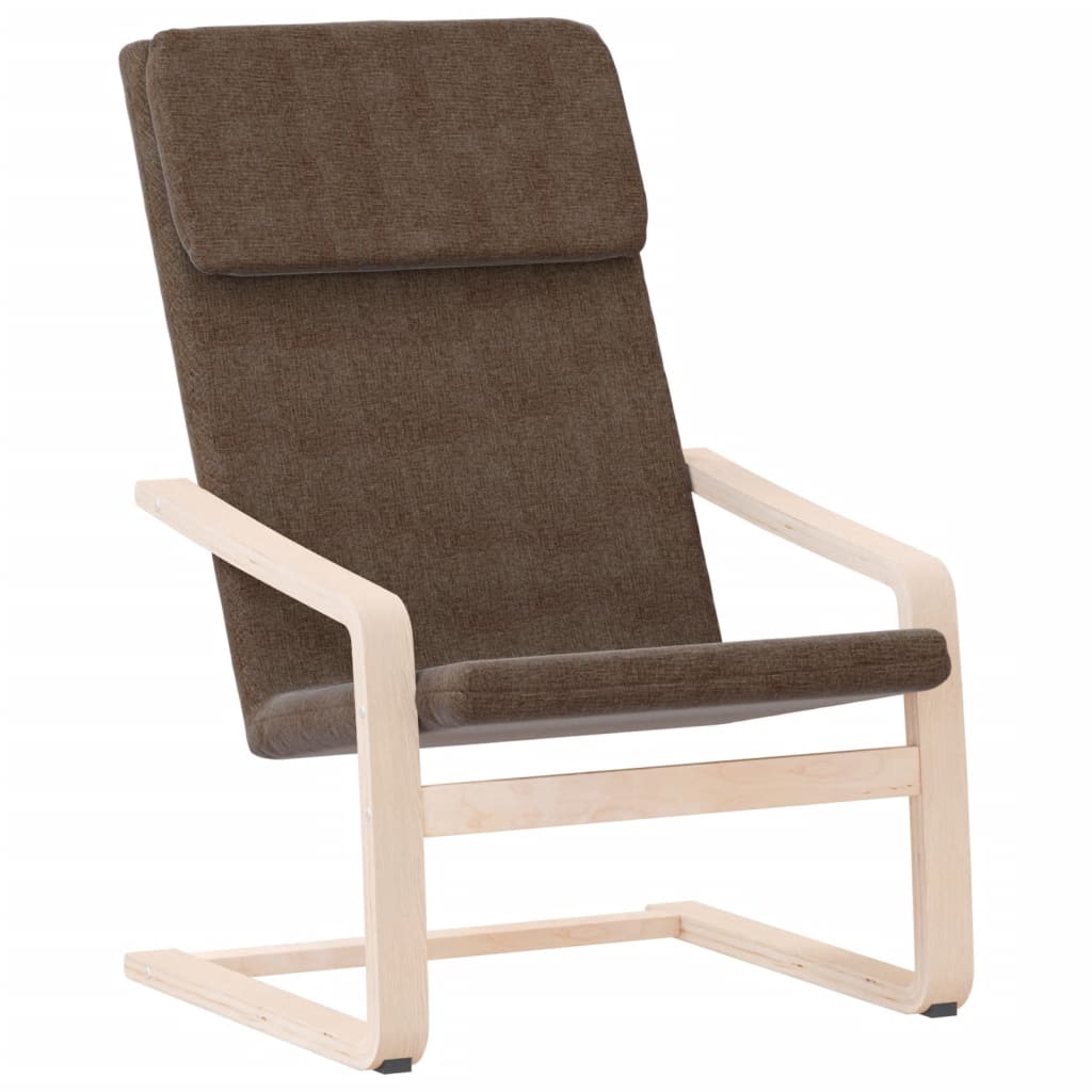 vidaXL Fauteuil relax marron foncé en tissu