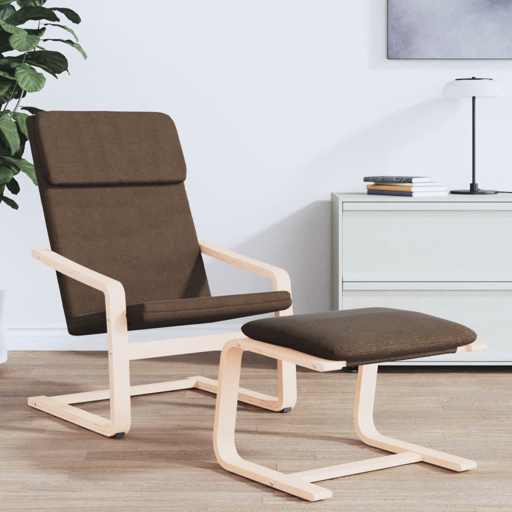 vidaXL Fauteuil relax marron foncé en tissu
