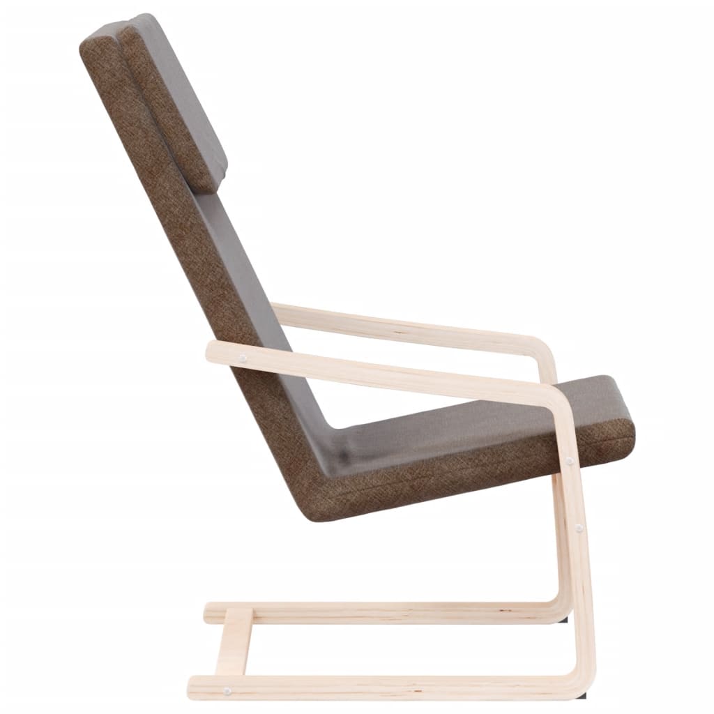 vidaXL Fauteuil relax marron foncé en tissu
