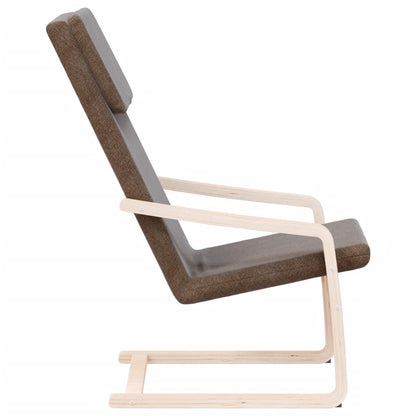 vidaXL Fauteuil relax marron foncé en tissu