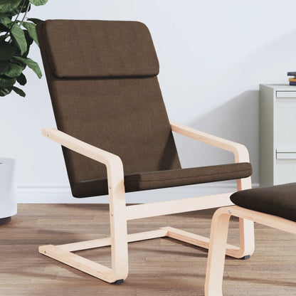 vidaXL Fauteuil relax marron foncé en tissu