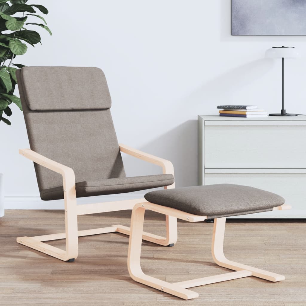 vidaXL Fauteuil relax Taupe Tissu