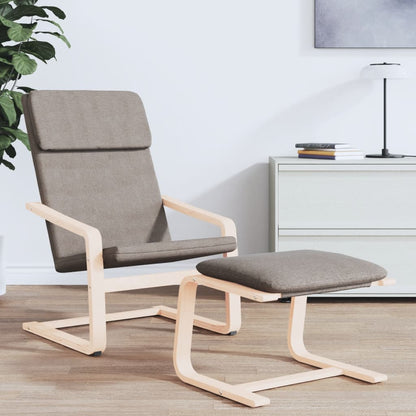 vidaXL Fauteuil relax Taupe Tissu