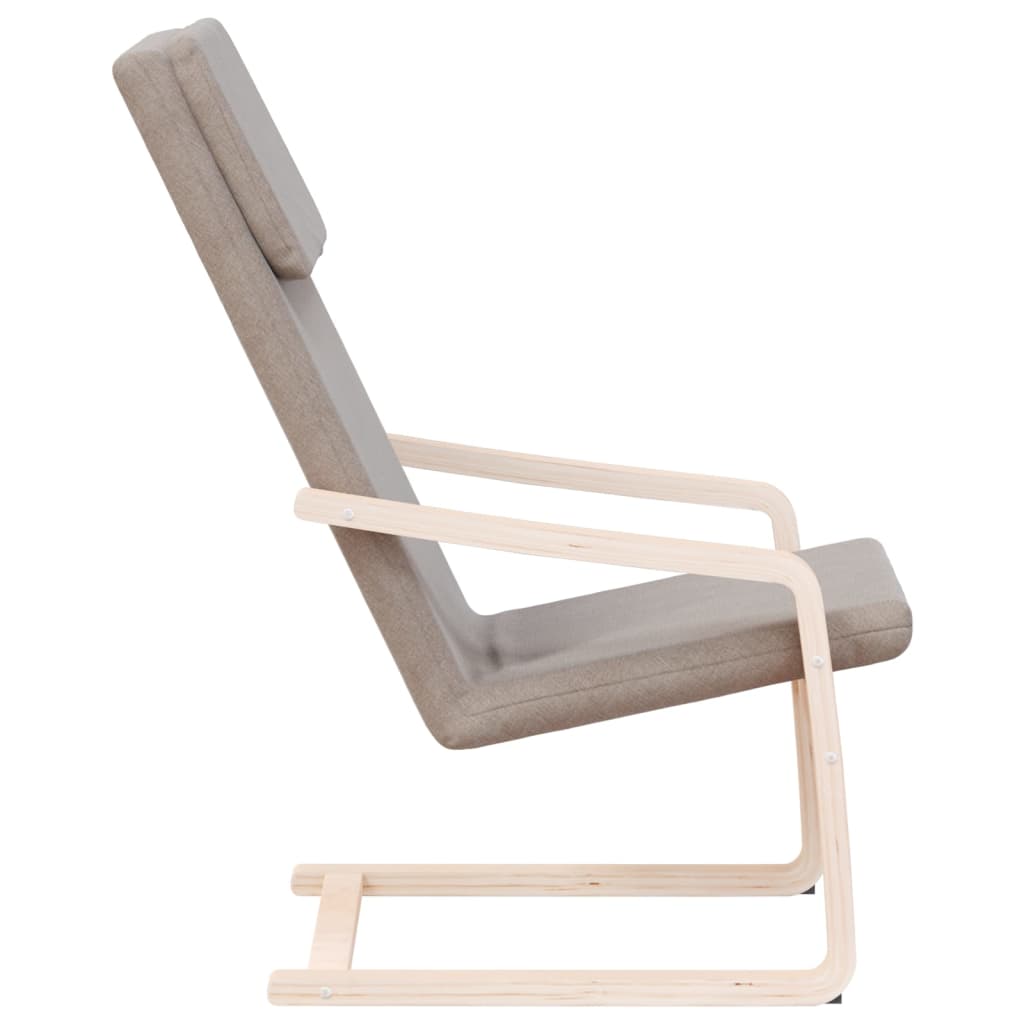 vidaXL Fauteuil relax Taupe Tissu
