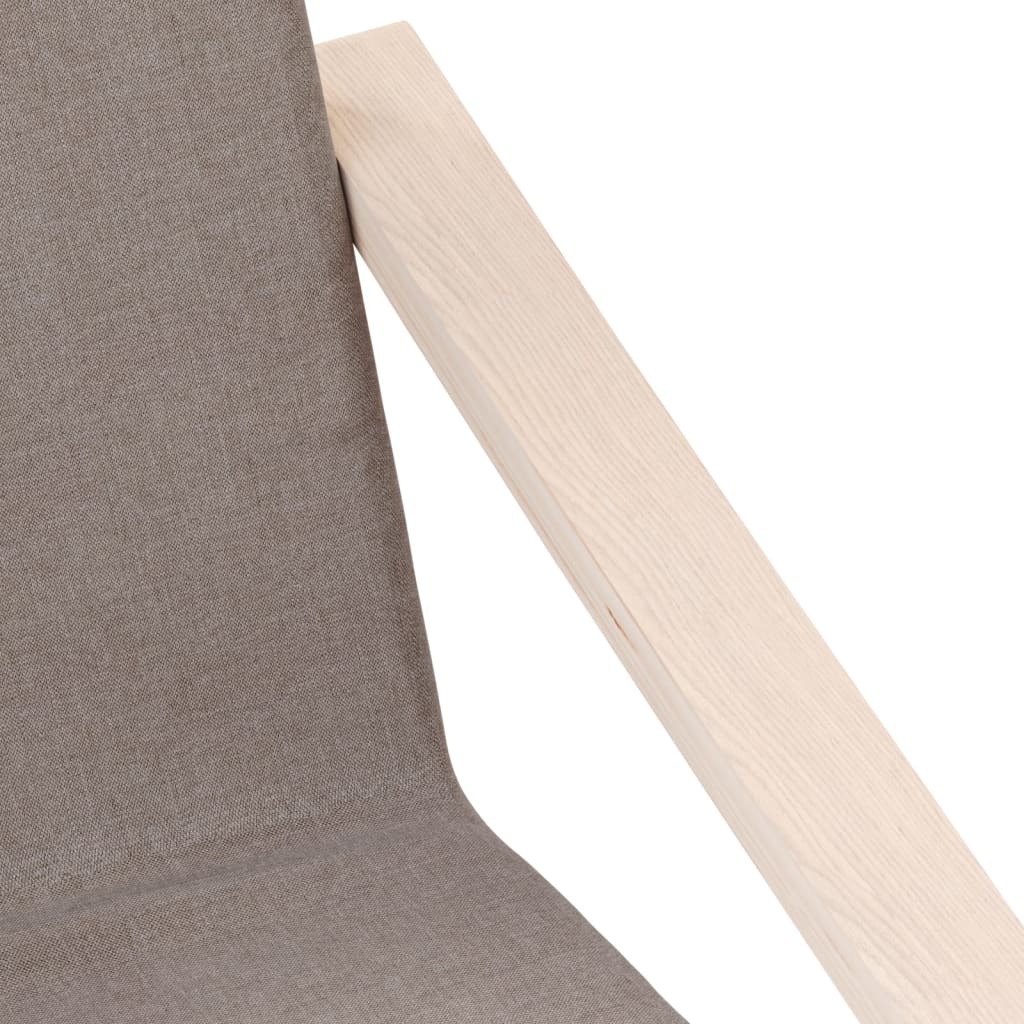 vidaXL Fauteuil relax Taupe Tissu