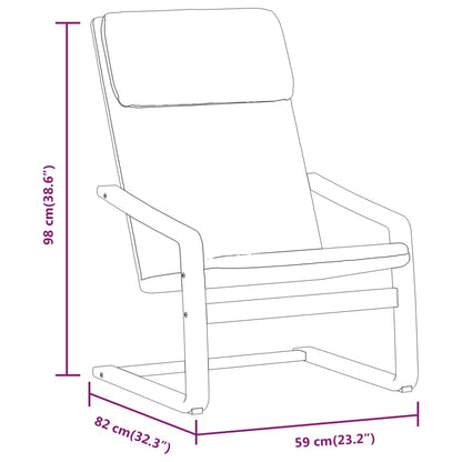 vidaXL Fauteuil relax Taupe Tissu