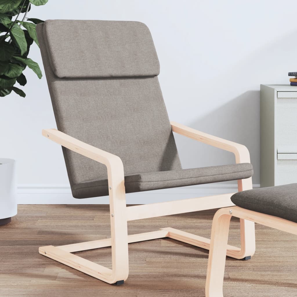 vidaXL Fauteuil relax Taupe Tissu