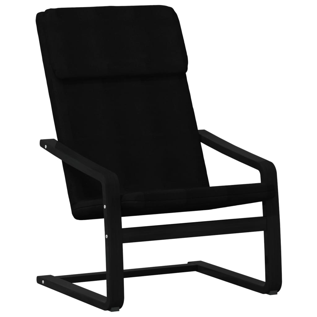 vidaXL Fauteuil de relaxation noir en tissu