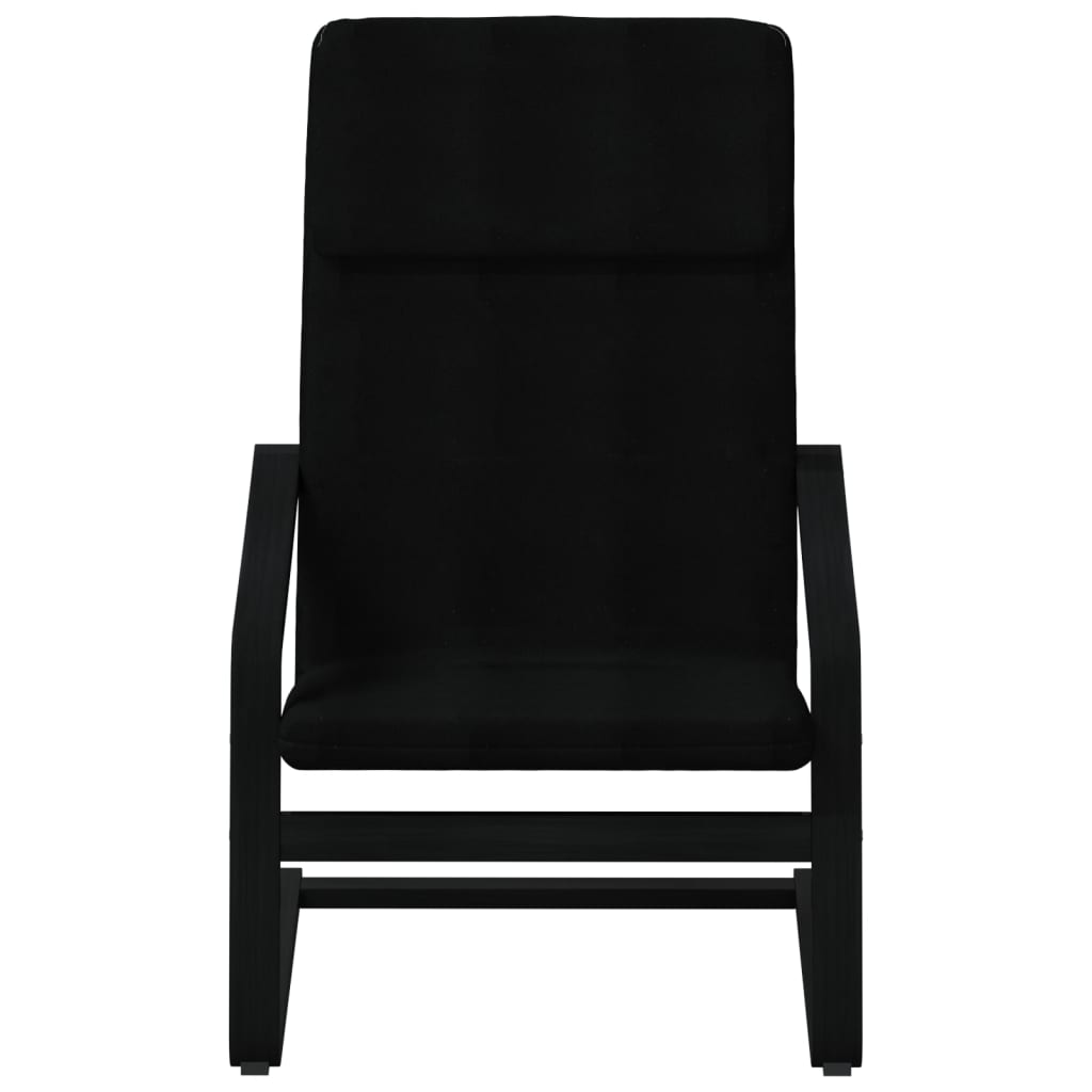 vidaXL Fauteuil de relaxation noir en tissu