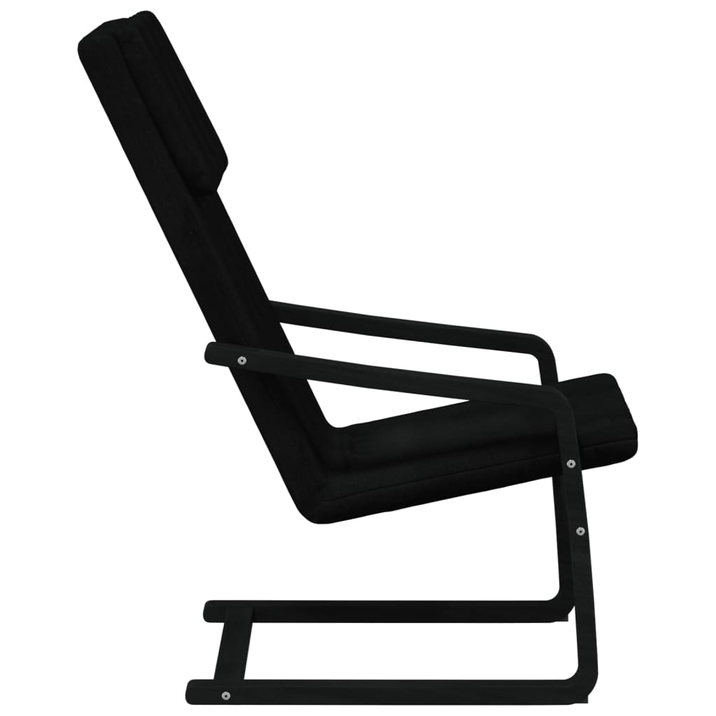 vidaXL Fauteuil de relaxation noir en tissu