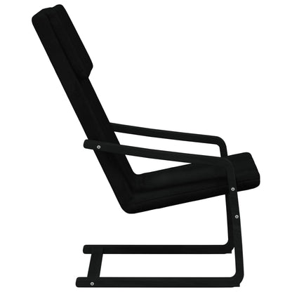 vidaXL Fauteuil de relaxation noir en tissu