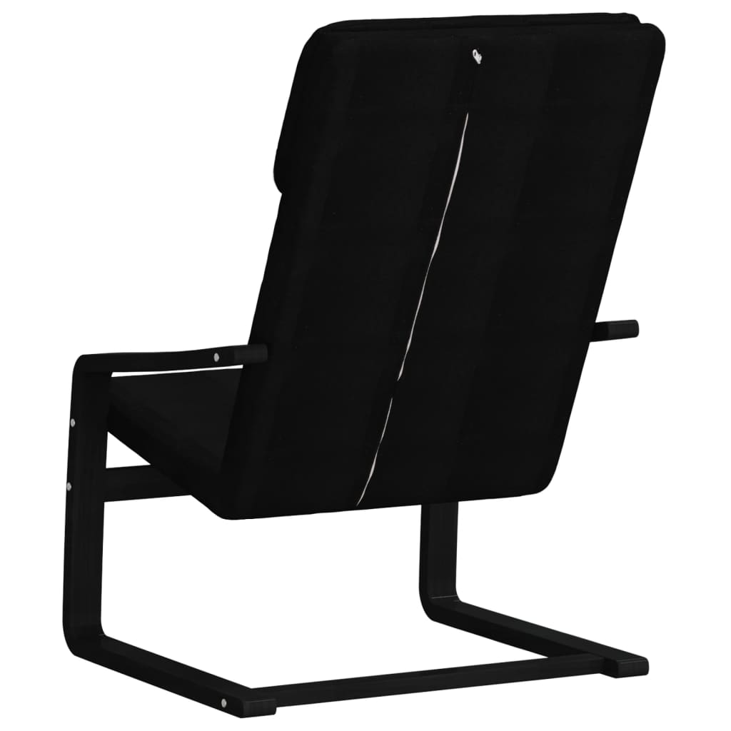 vidaXL Fauteuil de relaxation noir en tissu