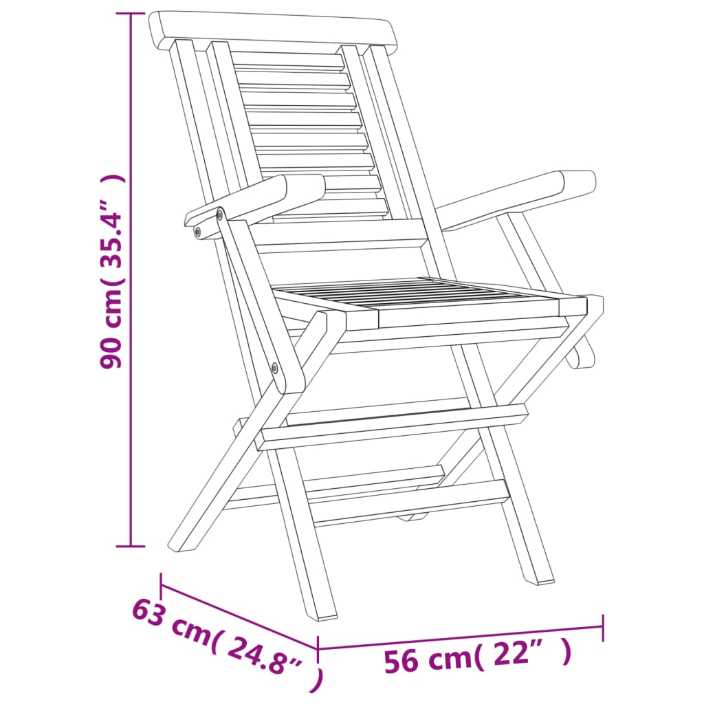 vidaXL Ensemble de salle à manger de jardin 5 pcs en teck massif