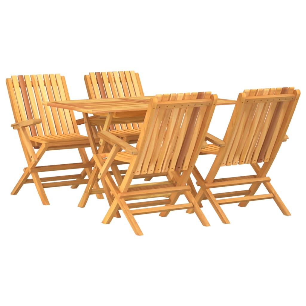 vidaXL Ensemble de salle à manger de jardin 5 pcs en teck massif