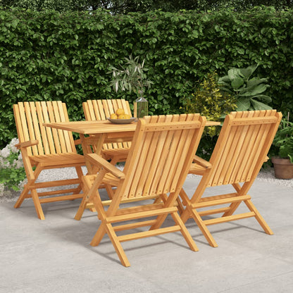 vidaXL Ensemble de salle à manger de jardin 5 pcs en teck massif