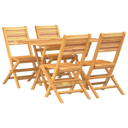 vidaXL 5-tlg. Garten-Essgruppe Massivholz Teak