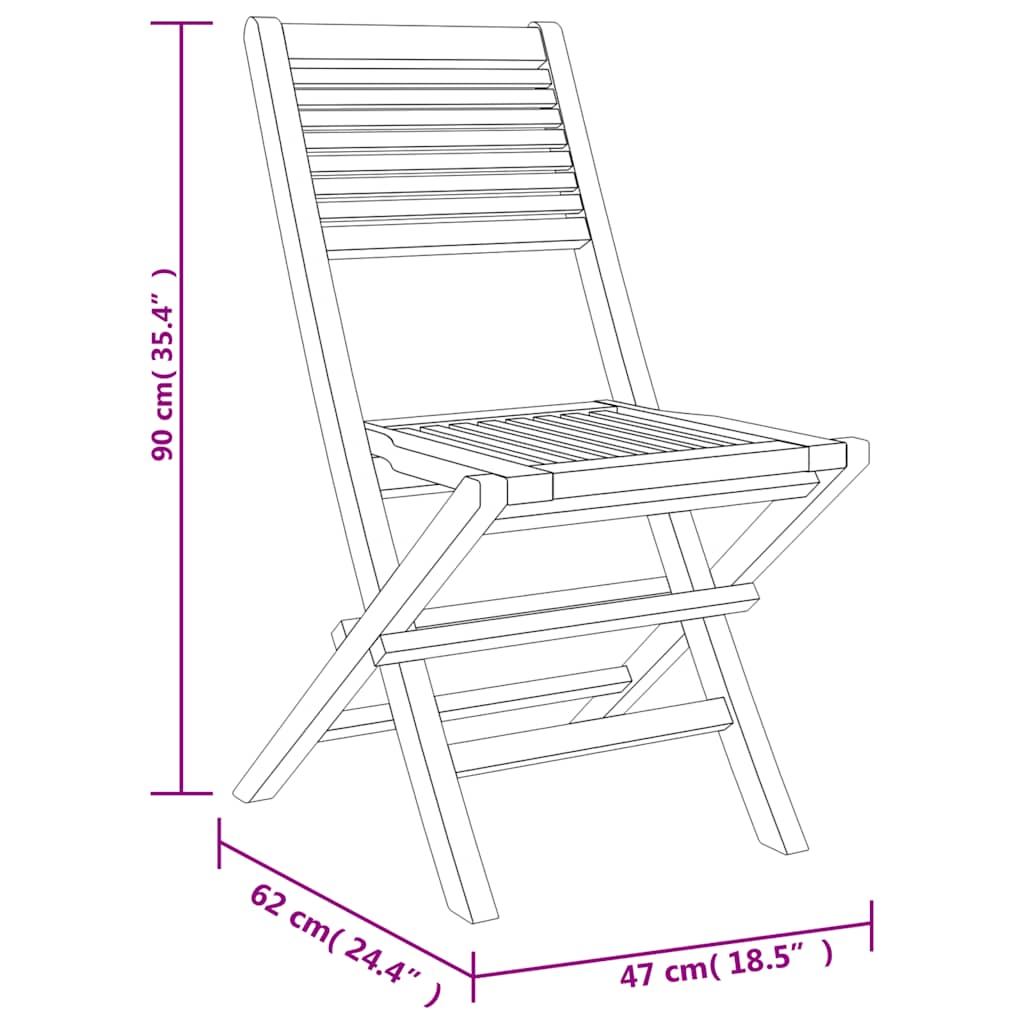 vidaXL 5-tlg. Garten-Essgruppe Massivholz Teak