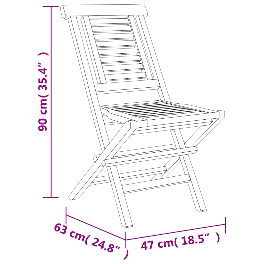 vidaXL 5-tlg. Garten-Essgruppe Massivholz Teak