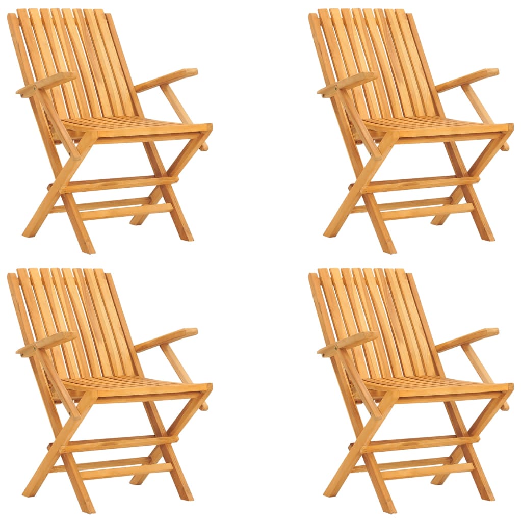 vidaXL 5-tlg. Garten-Essgruppe Massivholz Teak
