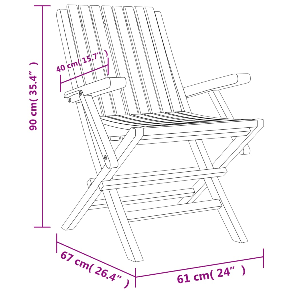 vidaXL 5-tlg. Garten-Essgruppe Massivholz Teak