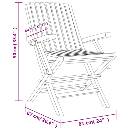 vidaXL 5-tlg. Garten-Essgruppe Massivholz Teak