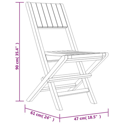 vidaXL 5-tlg. Garten-Essgruppe Massivholz Teak