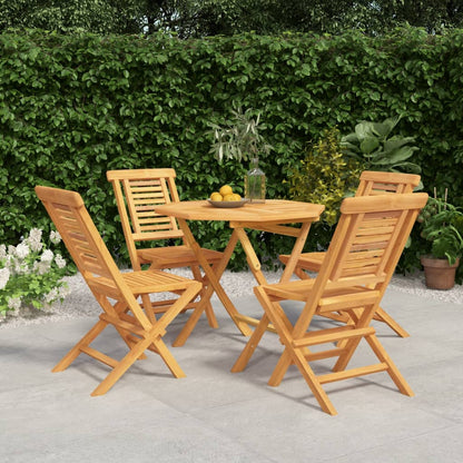 vidaXL 5-tlg. Garten-Essgruppe Massivholz Teak