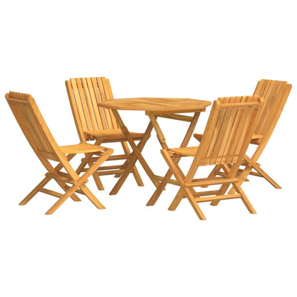 vidaXL 5-tlg. Garten-Essgruppe Massivholz Teak