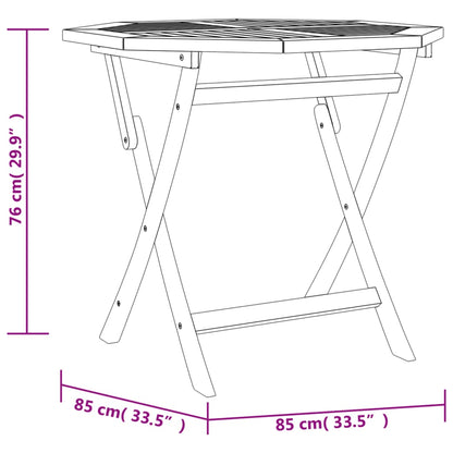 vidaXL 5-tlg. Garten-Essgruppe Massivholz Teak